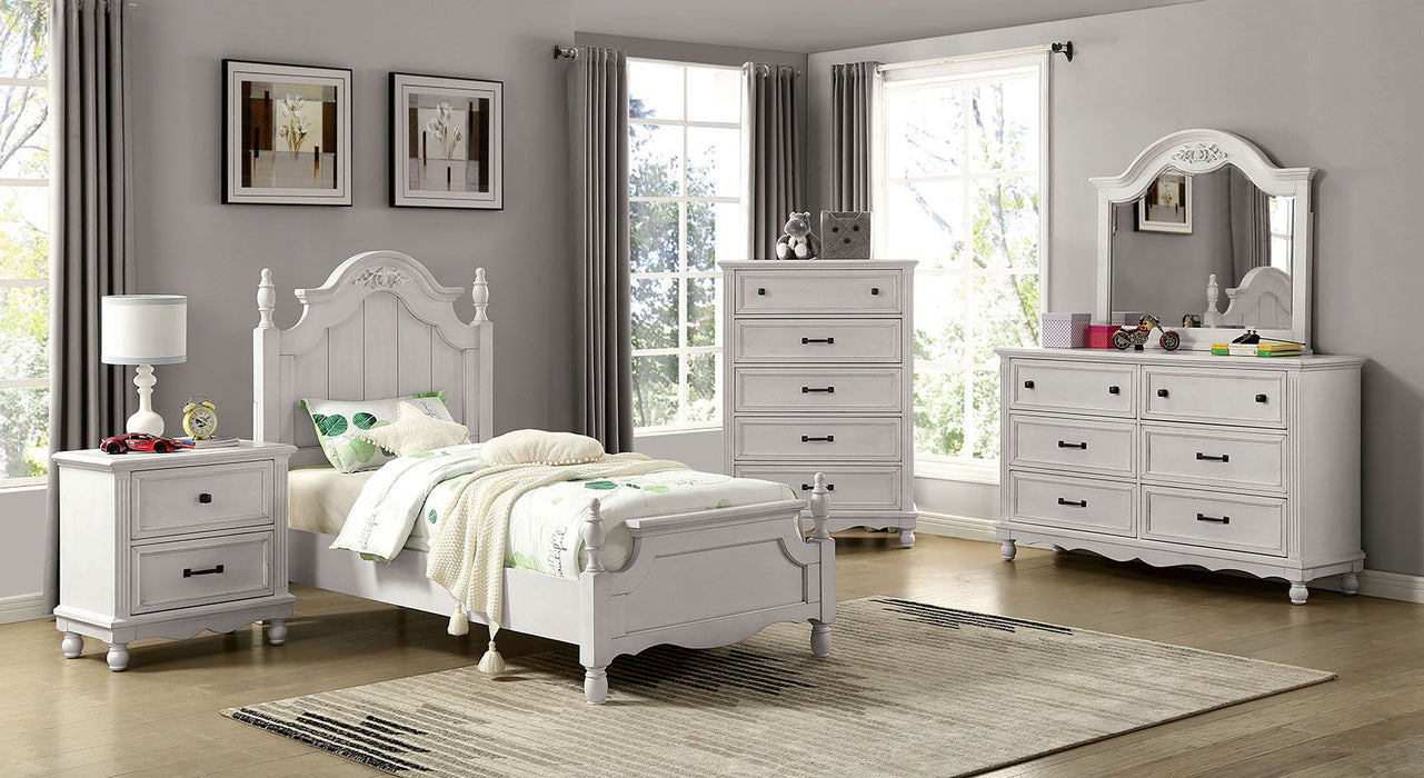 Georgette - Twin Bed - Antique White