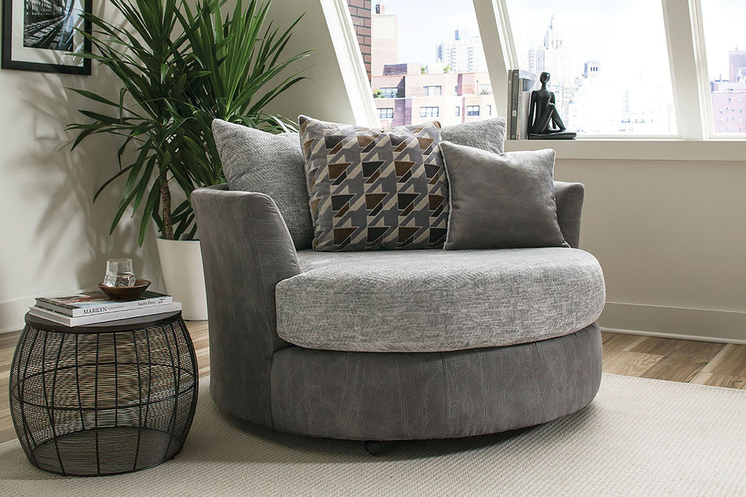 Alannah - Swivel Chair - Light Gray