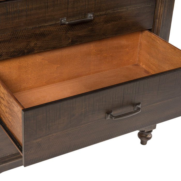 Catawba Hills - Dresser & Mirror - Dark Brown