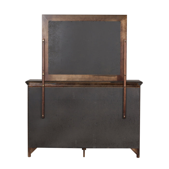 Saddlebrook - Dresser & Mirror - Dark Brown