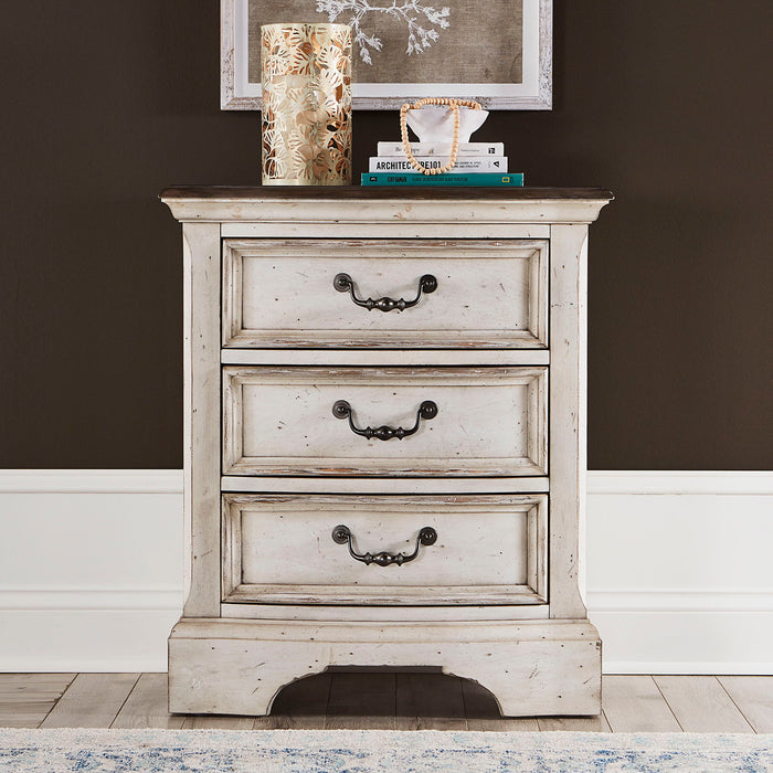 Abbey Road - 3 Drawer Night Stand - White