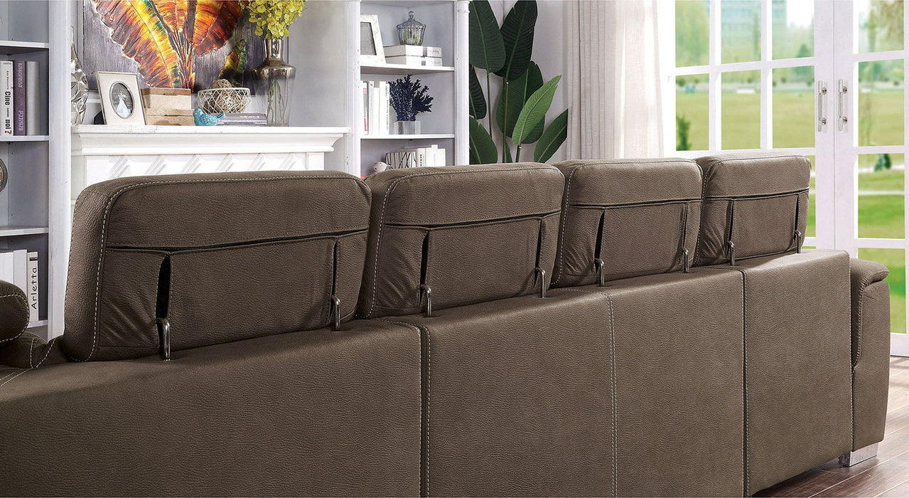 Hugo - Sectional - Light Brown