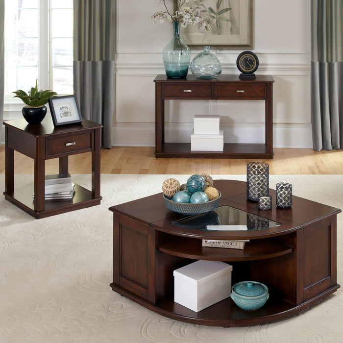 Wallace - 3 Piece Set (1-Cocktail 2-End Tables) - Dark Brown