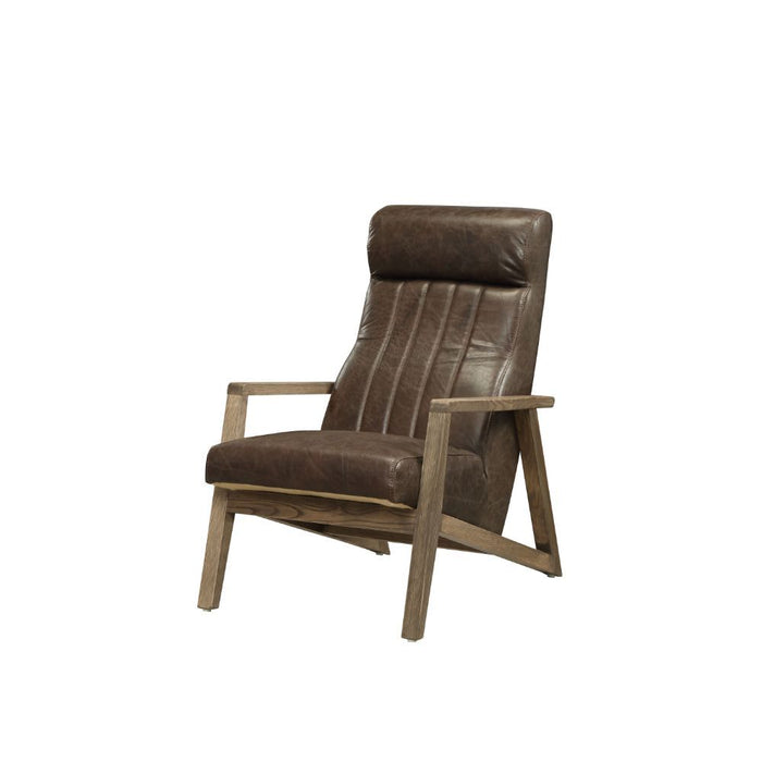 Emint - Accent Chair - Distress Chocolate Top Grain Leather