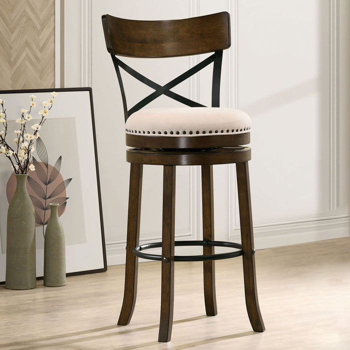 Clarence - Swivel Barstool (Set of 2) - Oak