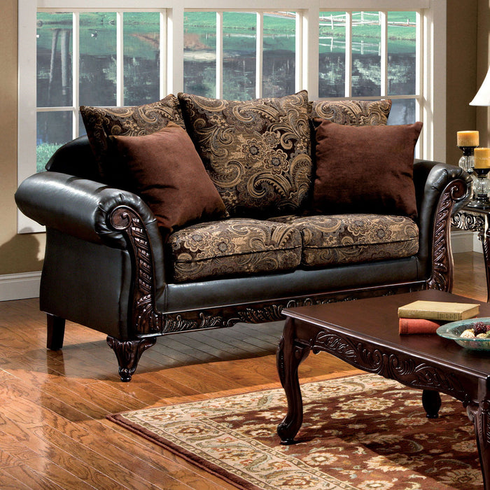 Rotherham - Loveseat - Brown / Espresso / Dark Cherry