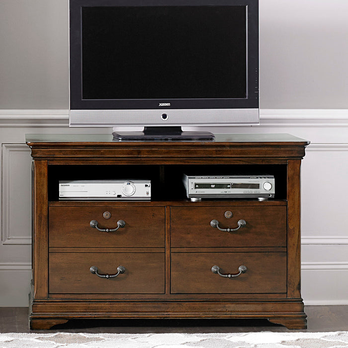 Chateau Valley - Media File Cabinet - Dark Brown