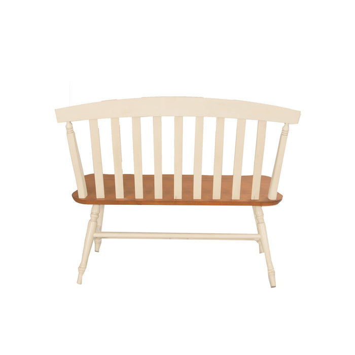 Al Fresco - Slat Back Bench - White