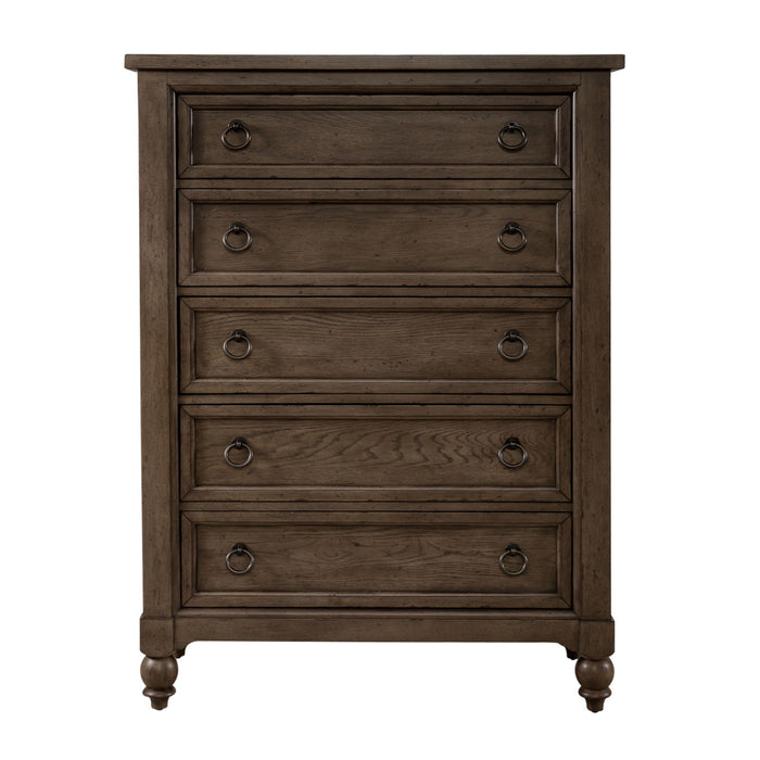 Americana Farmhouse - 5 Drawer Chest - Light Brown