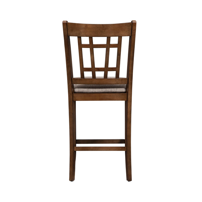 Santa Rosa - 24" Lattice Back Counter Chair - Light Brown