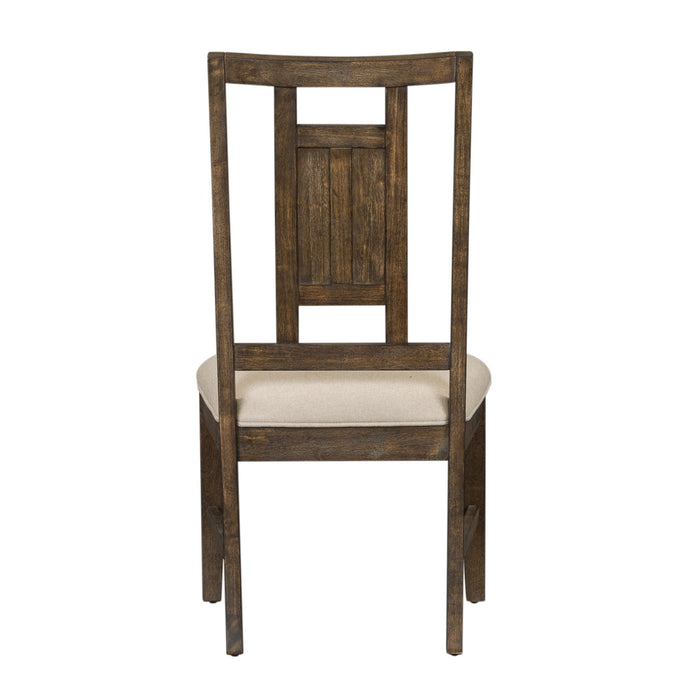 Artisan Prairie - Lattice Back Side Chair - Dark Brown