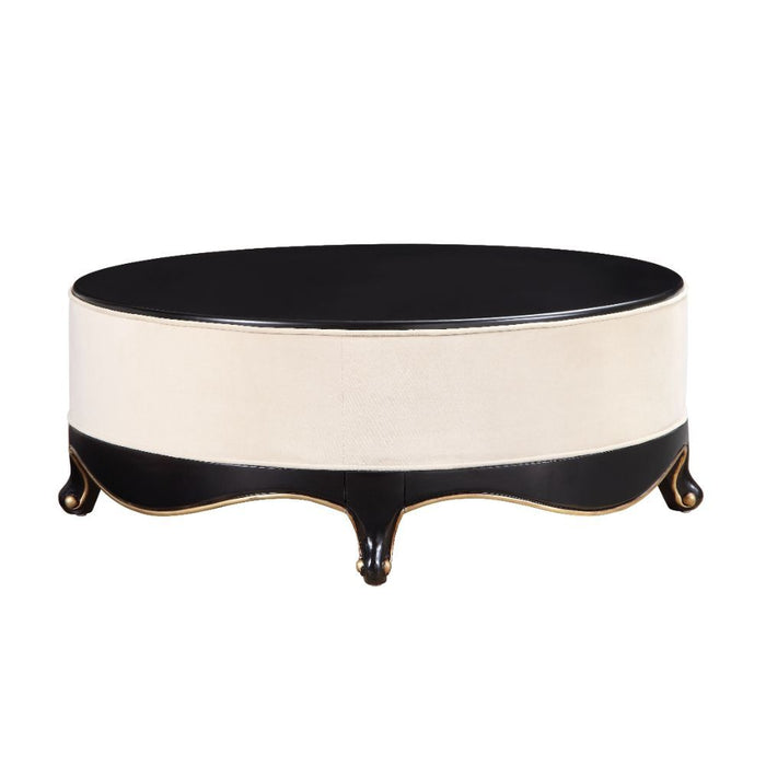 Sheridan - Cocktail Table - Cream Fabric & Black