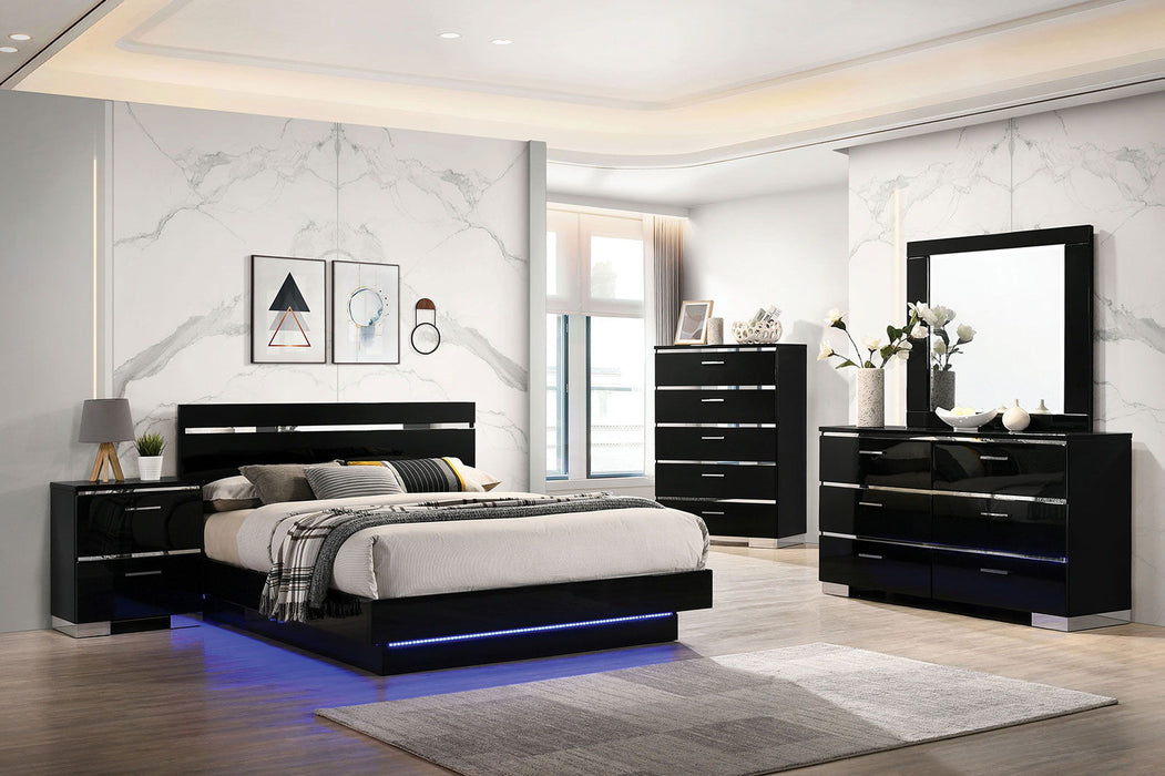 Erlach - E.King Bed - Black