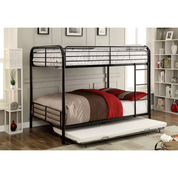 Brocket - Full/Full Bunk Bed - Black - Metal