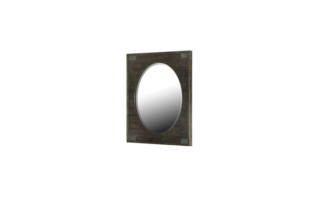 Abington - Portrait Oval Mirror In Weathered Charcoal