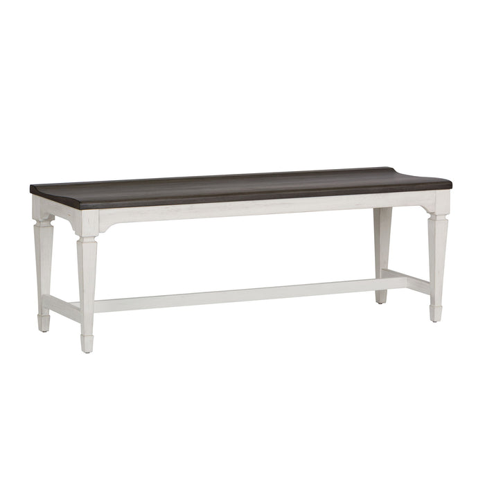 Allyson Park - Wood Seat Bench - White