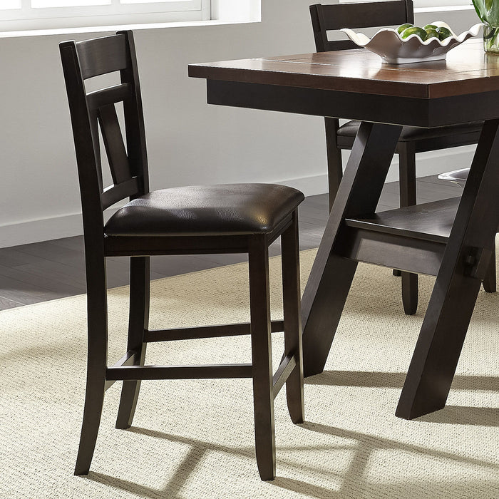 Lawson - Splat Back Counter Chair - Dark Brown