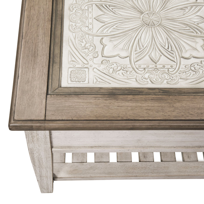 Heartland - Rect Ceiling Tile Cocktail Table - White