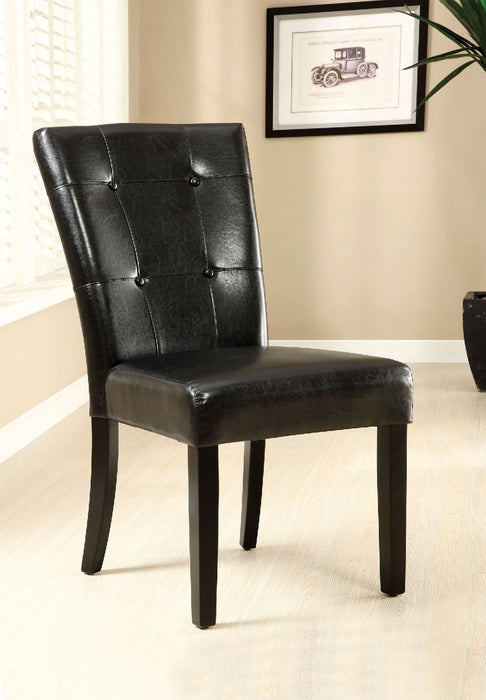 Marion - Side Chair (Set of 2) - Black / Espresso