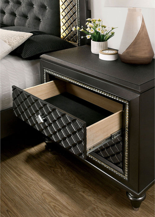 Demetria - Night Stand - Metallic Gray