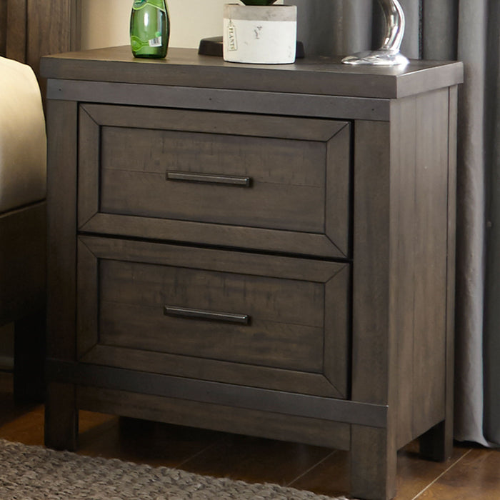 Thornwood Hills - 2 Drawer Night Stand - Dark Gray