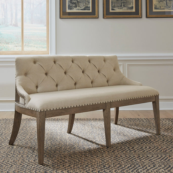 Americana Farmhouse - Upholstered Shelter Dining Bench - Beige