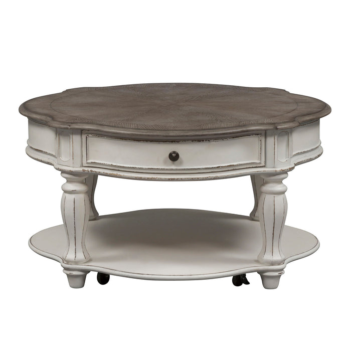 Magnolia Manor - Round Cocktail Table - White