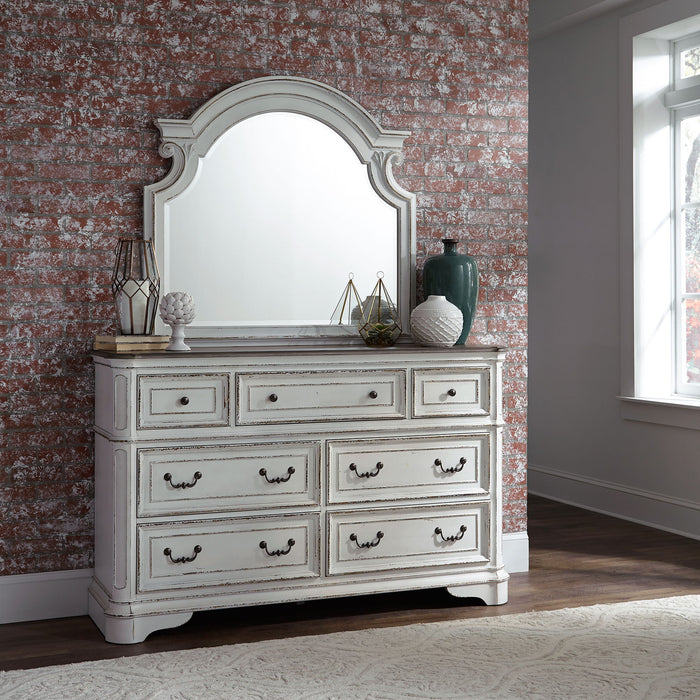 Magnolia Manor - Panel Bed, Dresser & Mirror