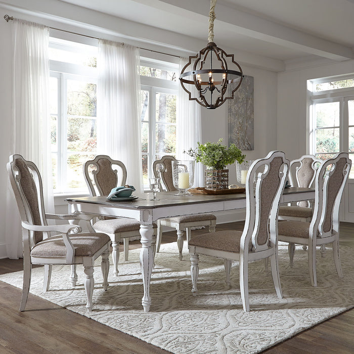 Magnolia Manor - 7 Piece Rectangular Table Set - White