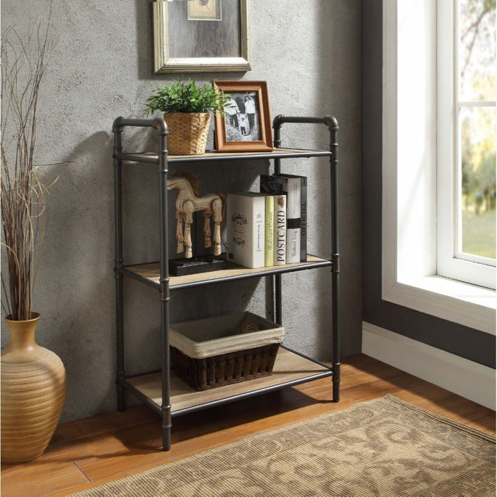 Itzel - Bookshelf - Antique Oak & Sandy Gray - 36"