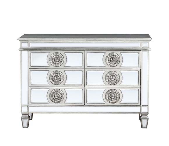 Varian - Server - Mirrored & Antique Platinum - 34"