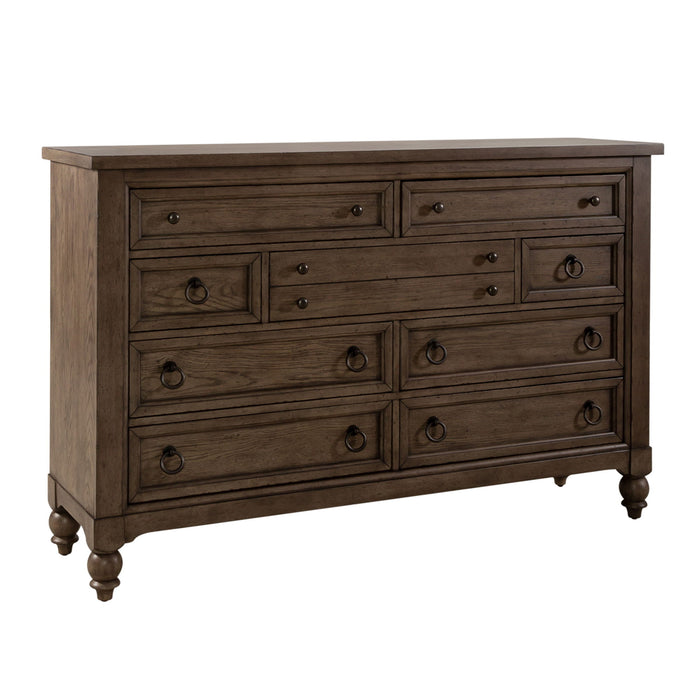 Americana Farmhouse - 9 Drawer Dresser - Light Brown