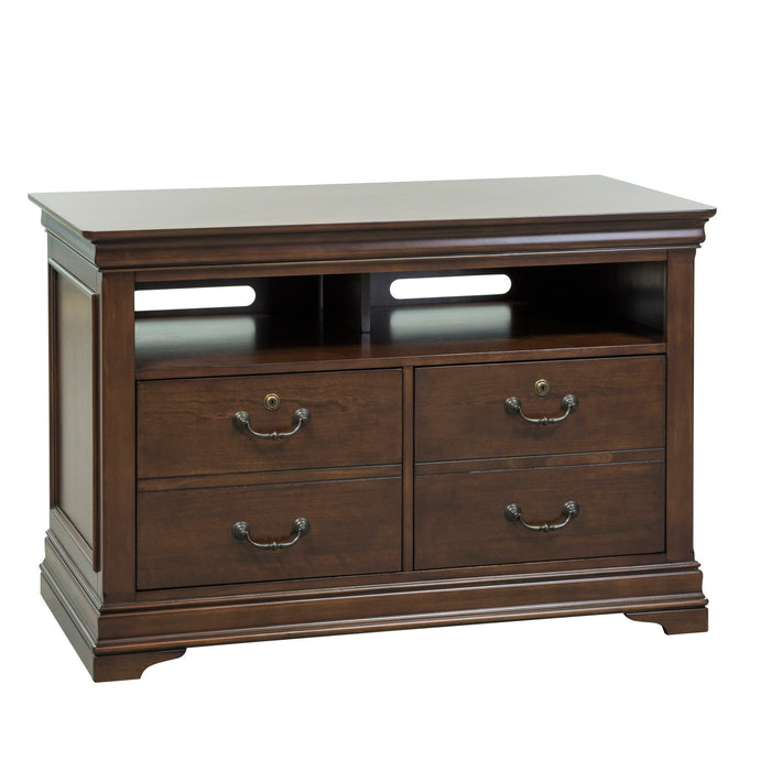 Chateau Valley - Media File Cabinet - Dark Brown