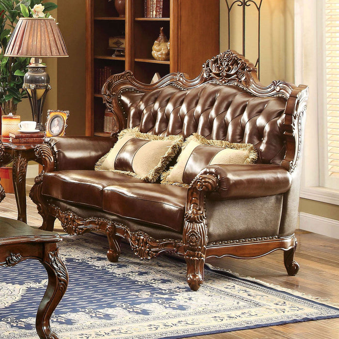 Jericho - Loveseat -Brown / Dark Oak