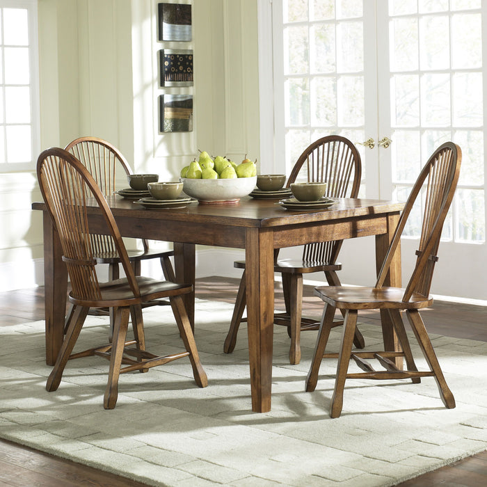 Treasures - Rectangular Leg Table - Dark Brown