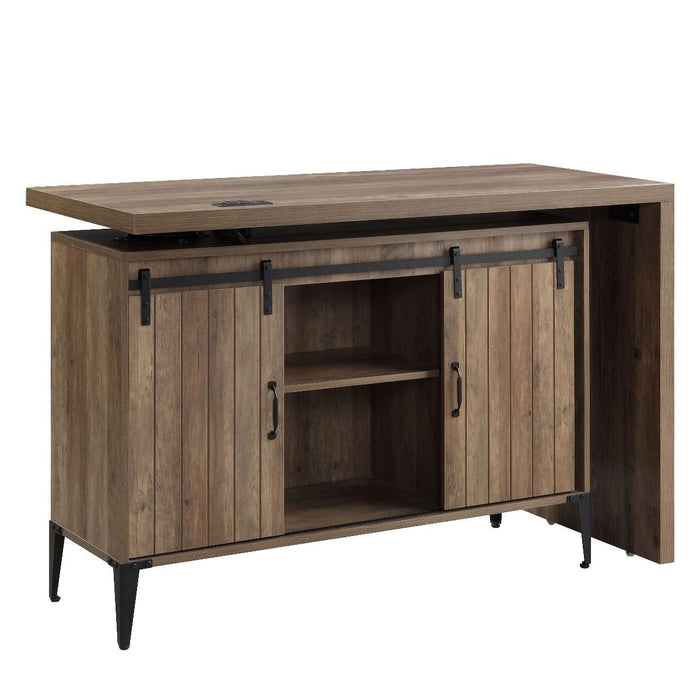 Zakwani - Writing Desk - Rustic Oak & Black Finish - 36"