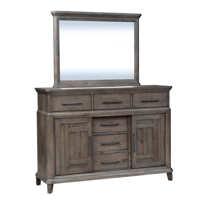 Artisan Prairie - Dresser & Mirror - Dark Brown