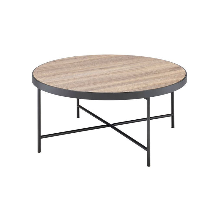 Bage - Coffee Table - Weathered Gray Oak & Metal