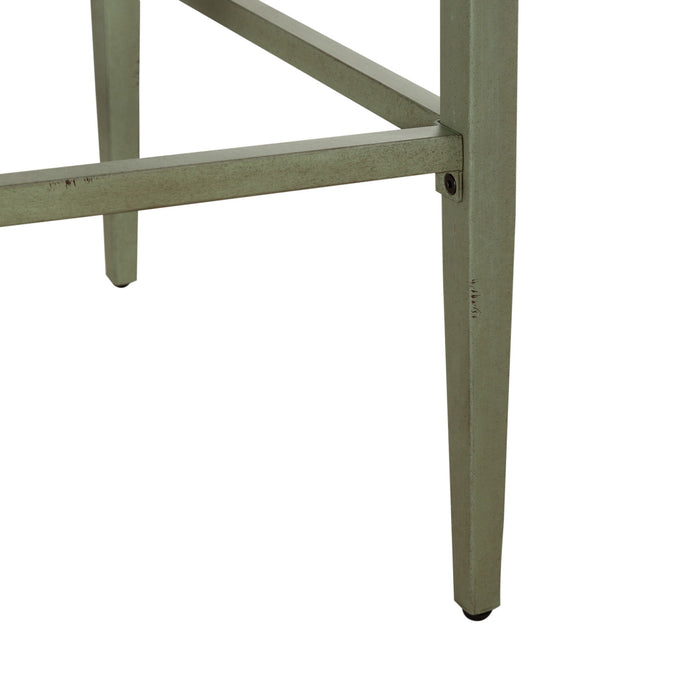 Vintage Series - Backless Upholstered Barstool - Green