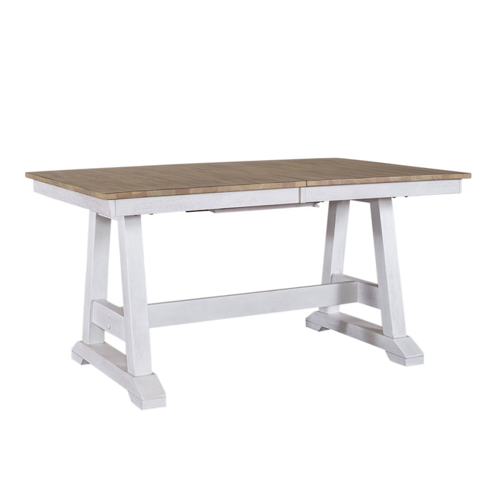 Lindsey Farm - Trestle Table - Weathered White