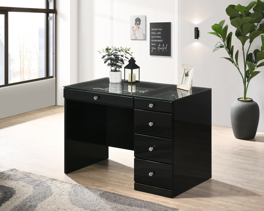 Morgan - Vanity Desk, Mirror - Black